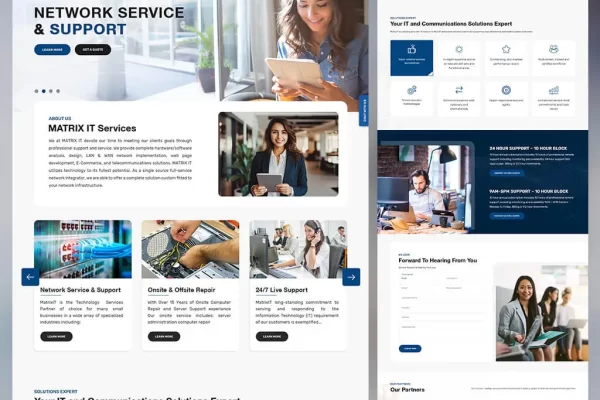 MatrixIT Home Page Design