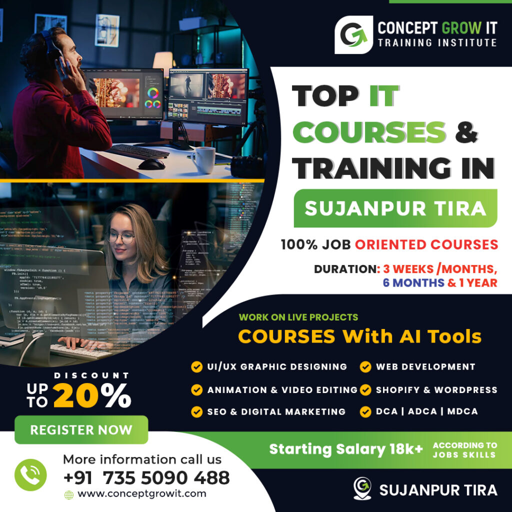 Best Computer Classes Near Me in Sujanpur, Hamirpur – Concept Grow IT Training Institute