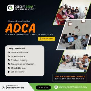 ADCA Course in Concept Grow IT Training Institute, Sujanpur Tira
