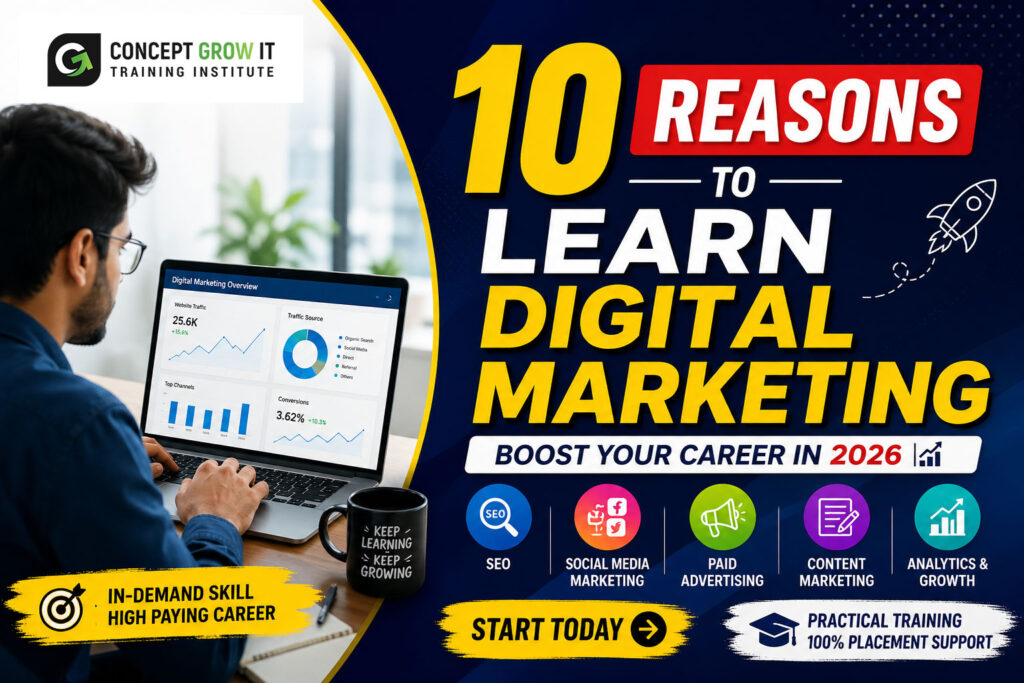 Concept Grow digital marketing promo