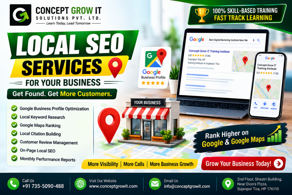 Local SEO Services for Your Business with Concept Grow IT